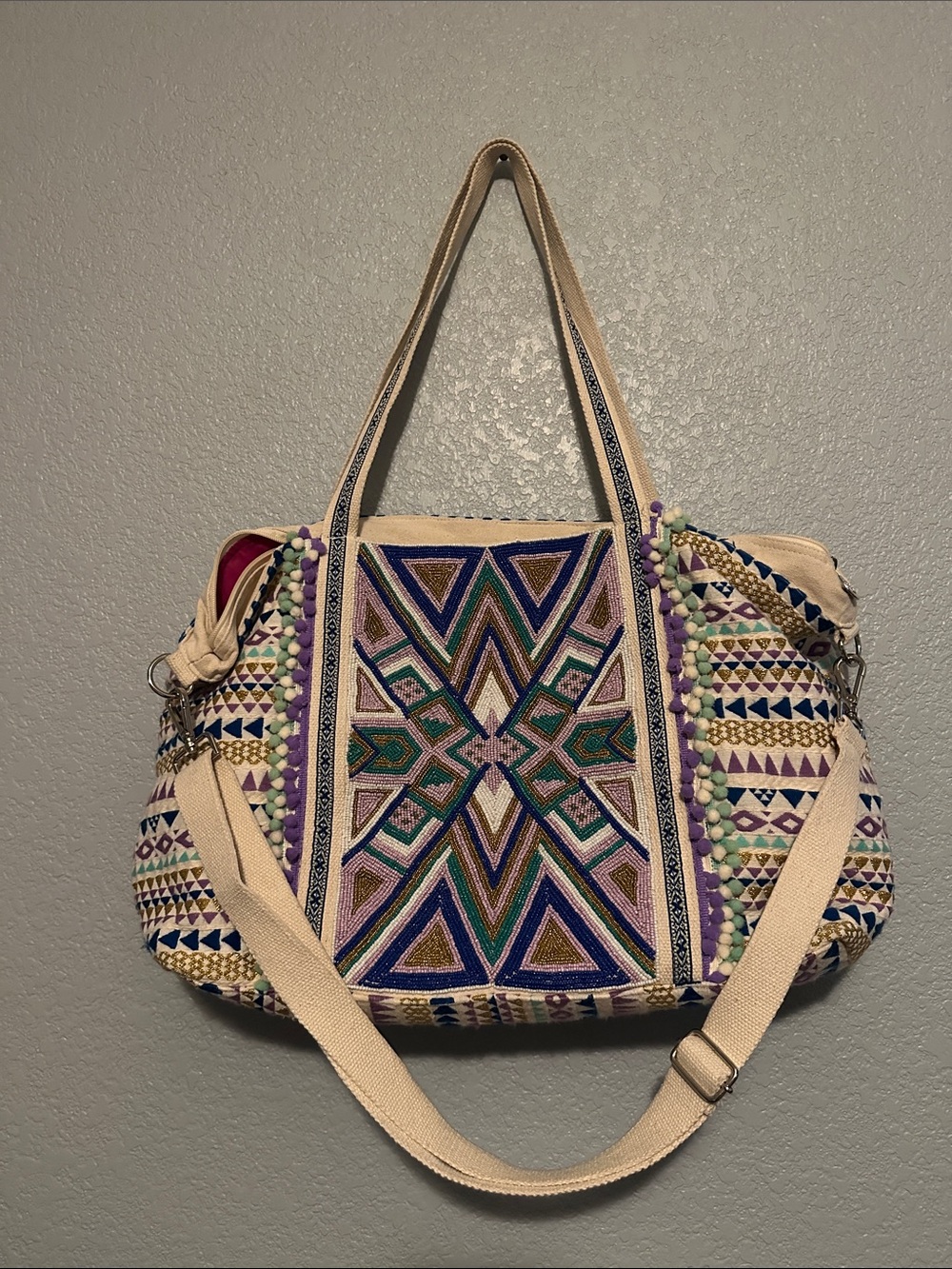 America & Beyond Ella Tribal Embellished Tote - Picture 4 of 8
